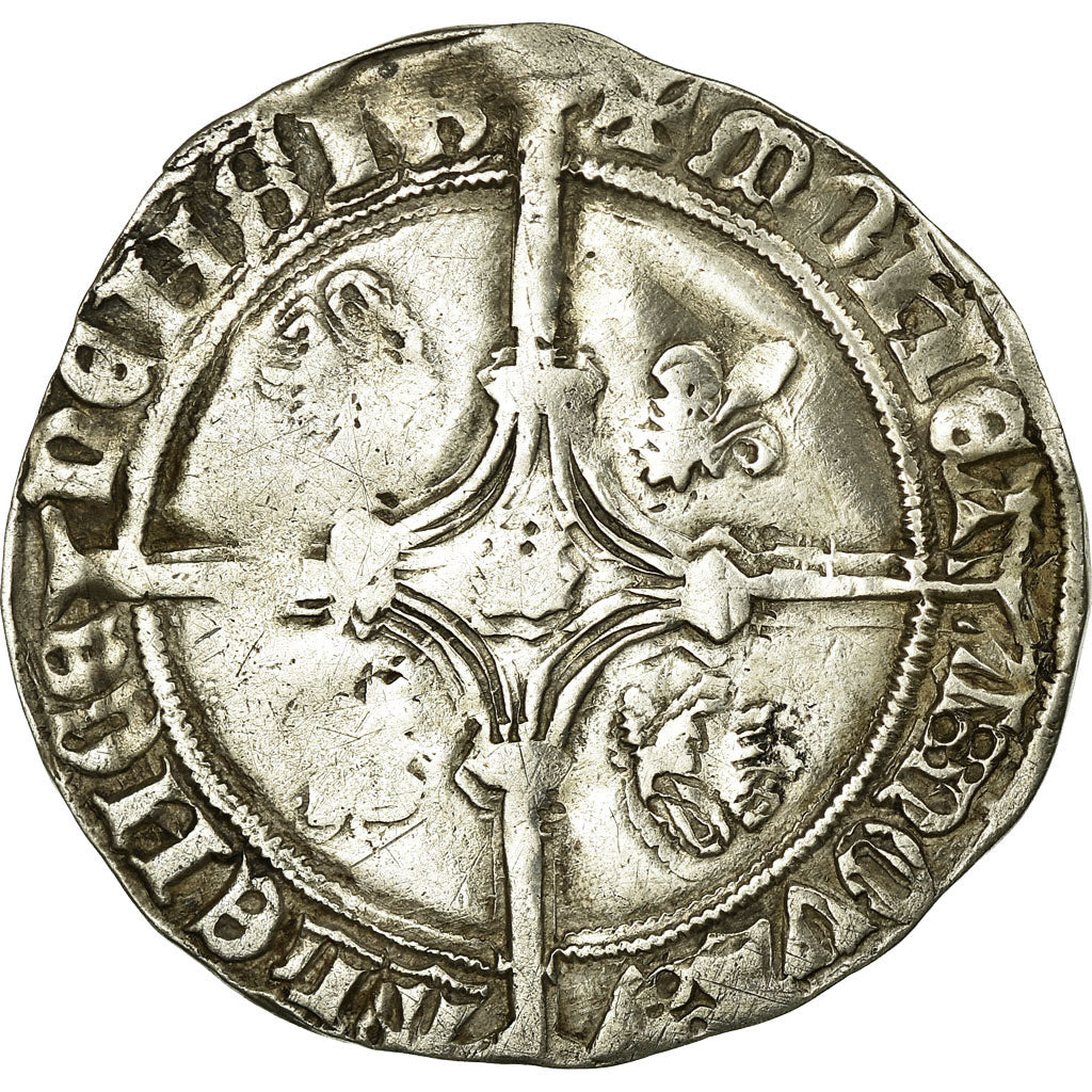 Coin, France, Double Gros, Valenciennes, VF(30-35), Silver, Boudeau:2147