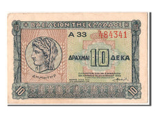 Banknote, Greece, 10 Drachmai, 1940, 1940-04-06, UNC(63)