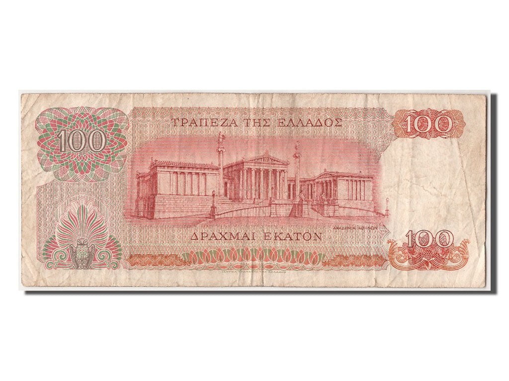 Greece, 100 Drachmai, 1967, KM #196b, 1967-10-01, VF(30-35), 25H 695550