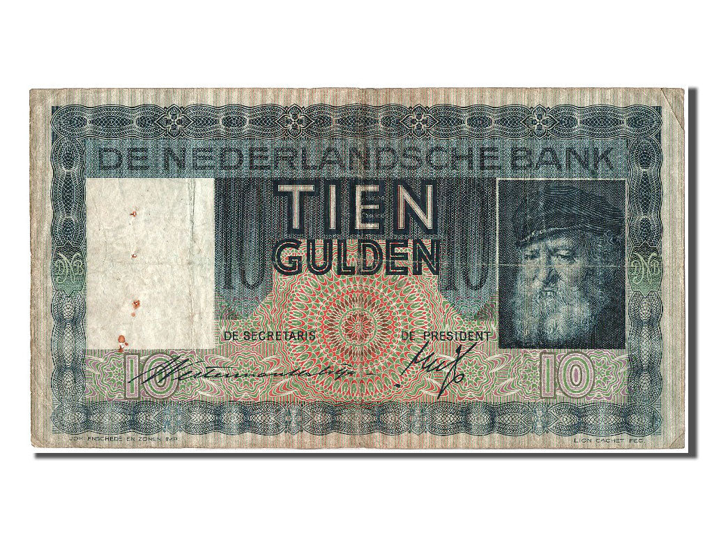 Netherlands, 10 Gulden, 1934, KM #49, 1934-01-17, VF(30-35), BW 035801