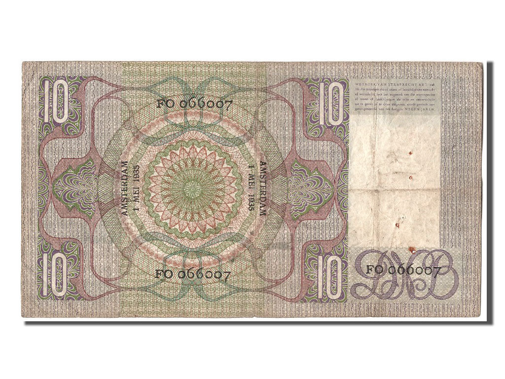 Banknote, Netherlands, 10 Gulden, 1935, 1935-05-01, VF(30-35)