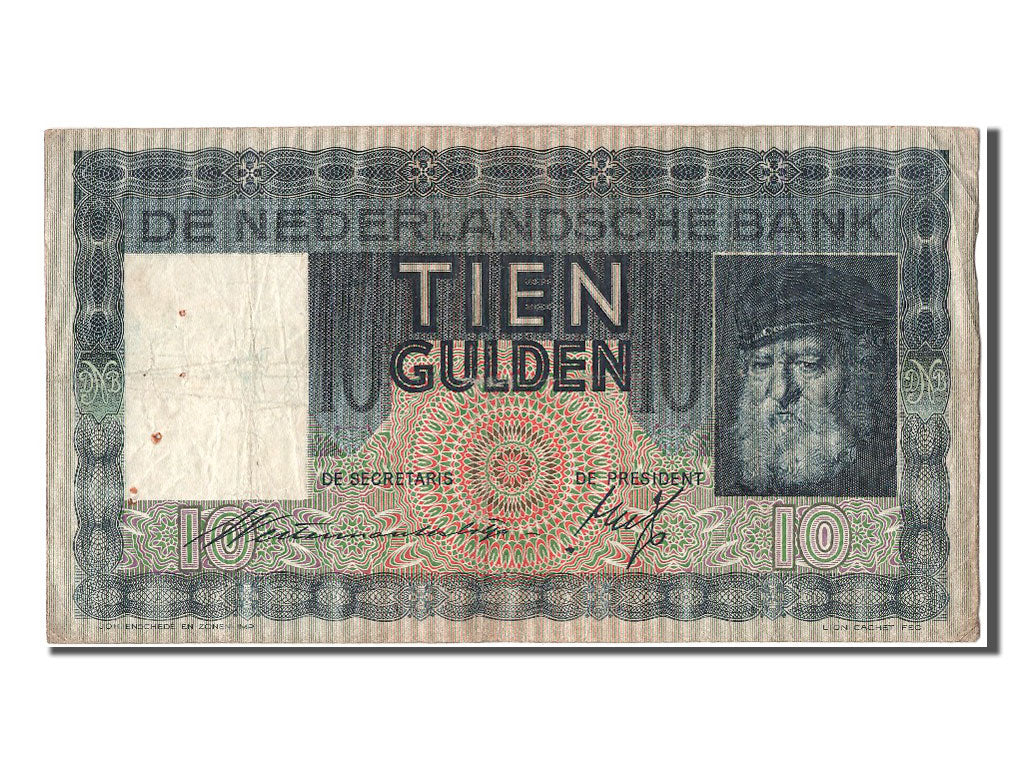 Netherlands, 10 Gulden, 1936, KM #49, 1936-05-22, VF(30-35), JQ 010535