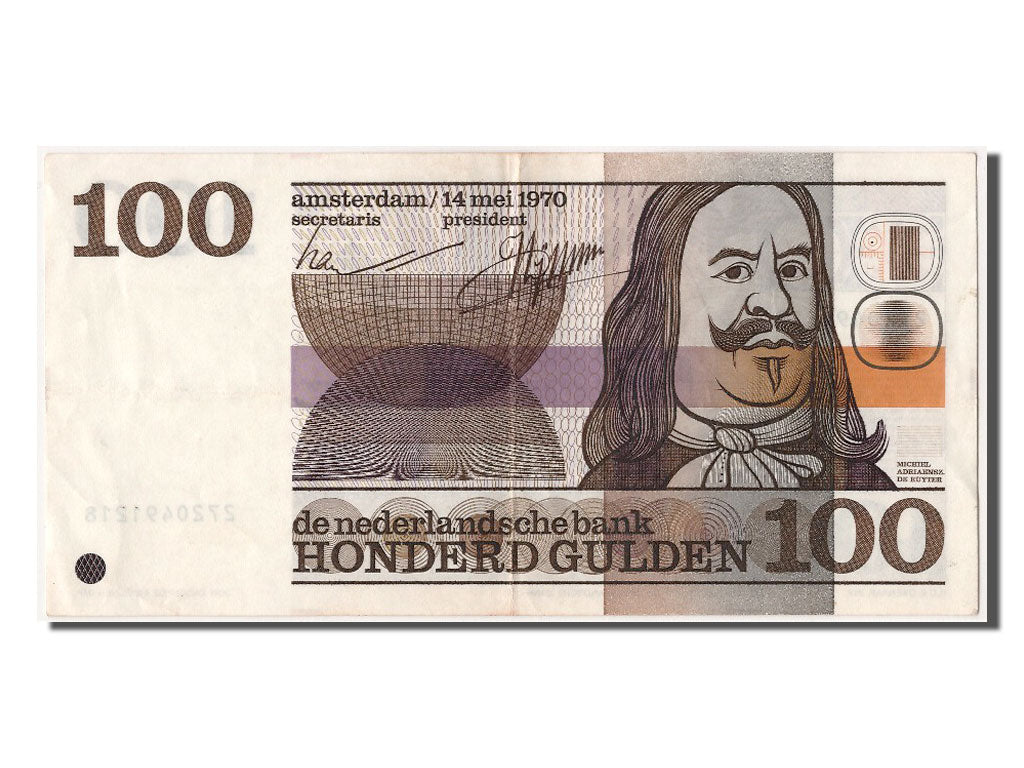 Banknote, Netherlands, 100 Gulden, 1970, 1970-05-14, AU(55-58)