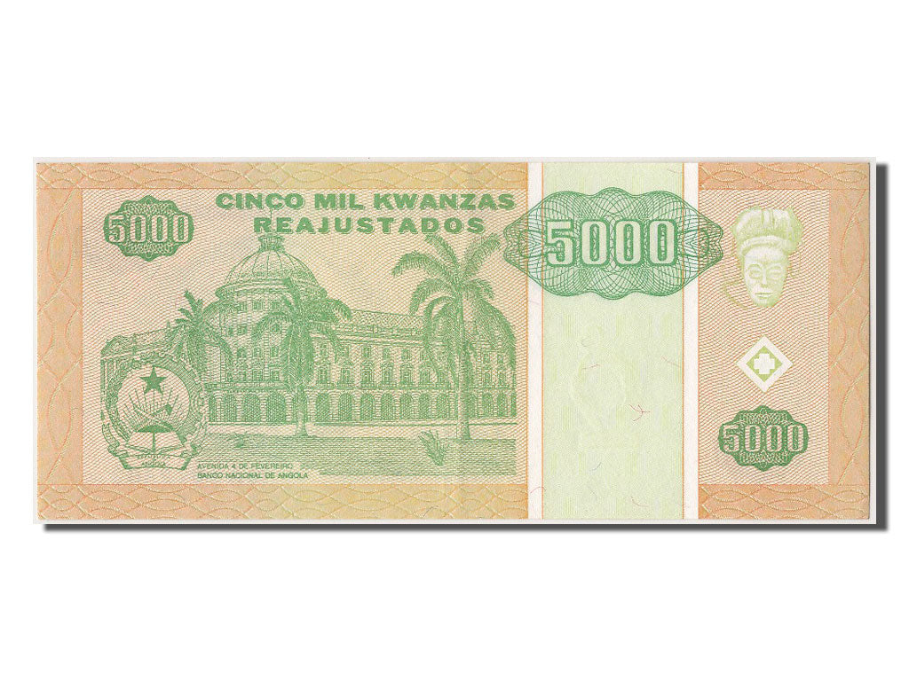 Angola, 5000 Kwanzas Reajustados, 1995, KM #136, 1995-05-01, UNC(60-62),...