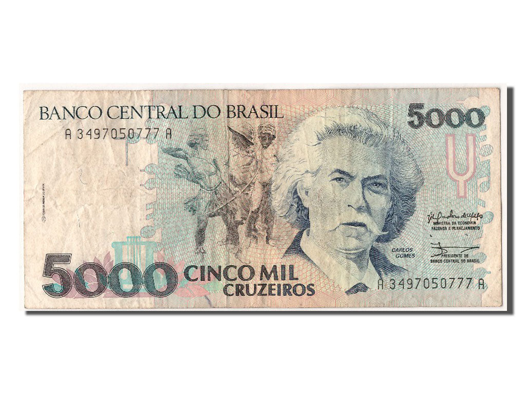 Brazil, 5000 Cruzeiros, KM #232a, EF(40-45), A 3497050777 A