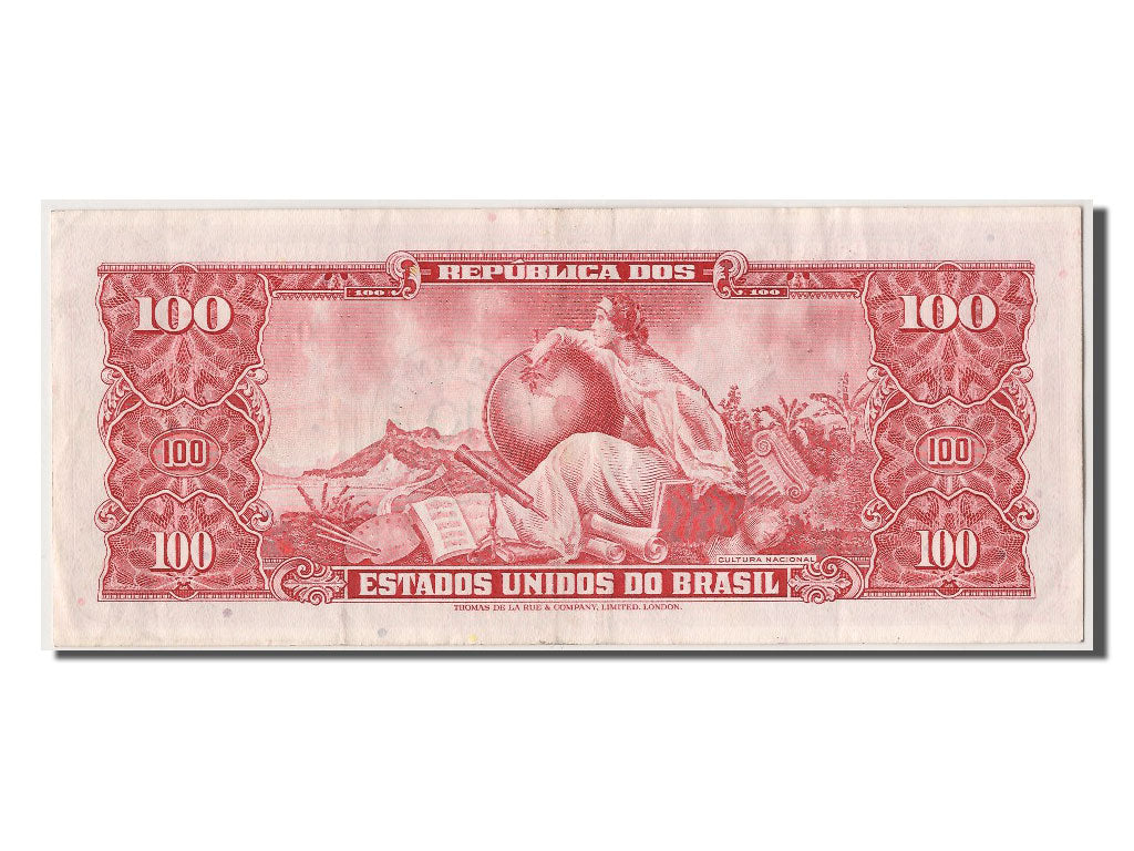 Banknote, Brazil, 10 Centavos on 100 Cruzeiros, UNC(60-62)