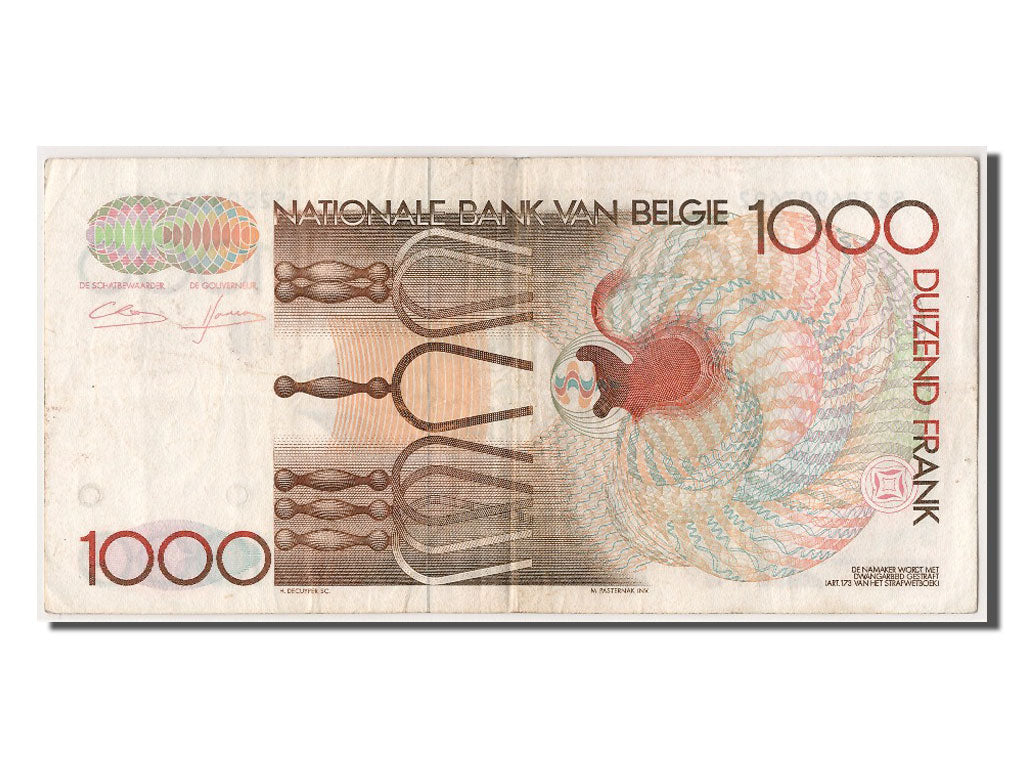 Billet, Belgique, 1000 Francs, TTB