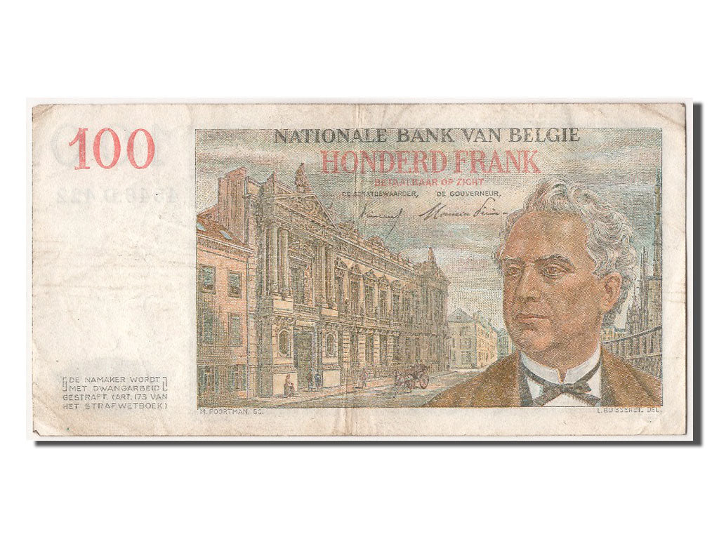 Banknote, Belgium, 100 Francs, 1953, 1953-12-05, EF(40-45)