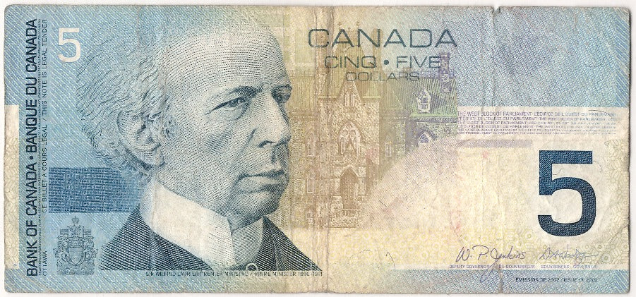 Canada, 5 Dollars, 2002, KM #101c, VF(30-35), HNZ4608892