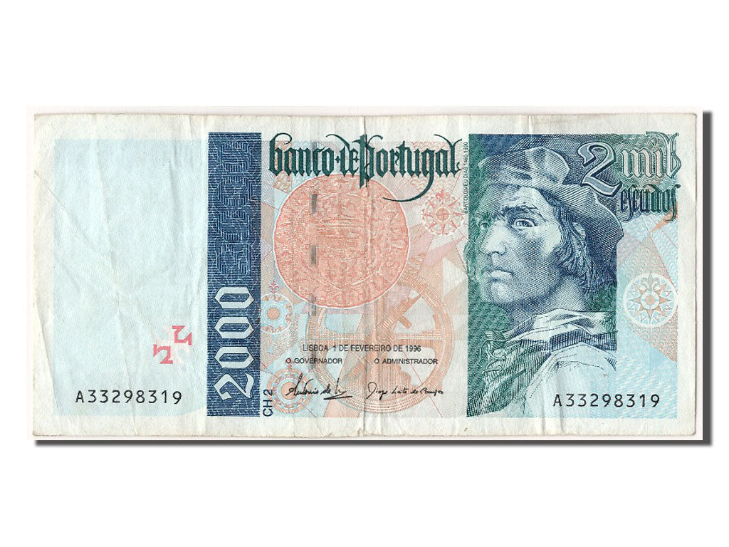 Portugal, 2000 Escudos, 1996, KM #189b, 1996-02-01, EF(40-45), A33298319