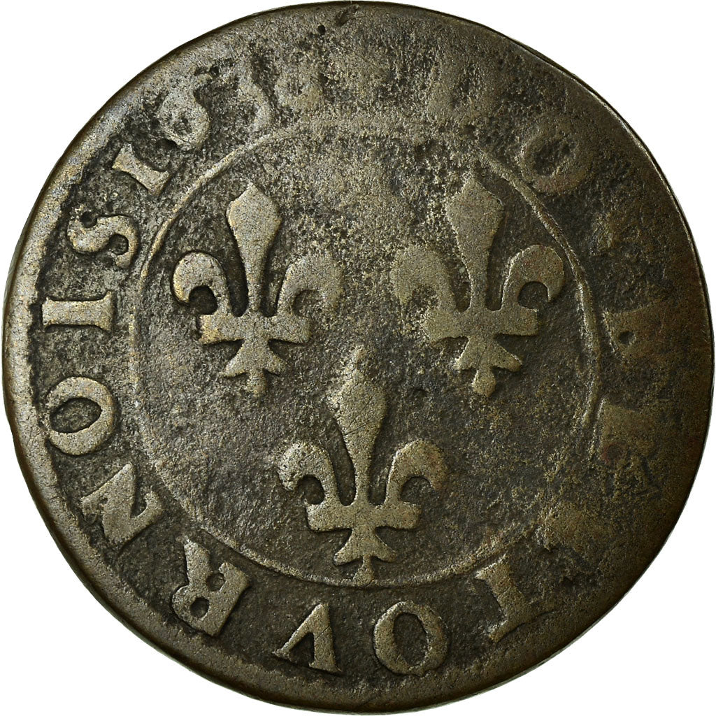 Coin, France, Louis XIII, Double Tournois, 1638, VF(20-25), Copper, CGKL:520
