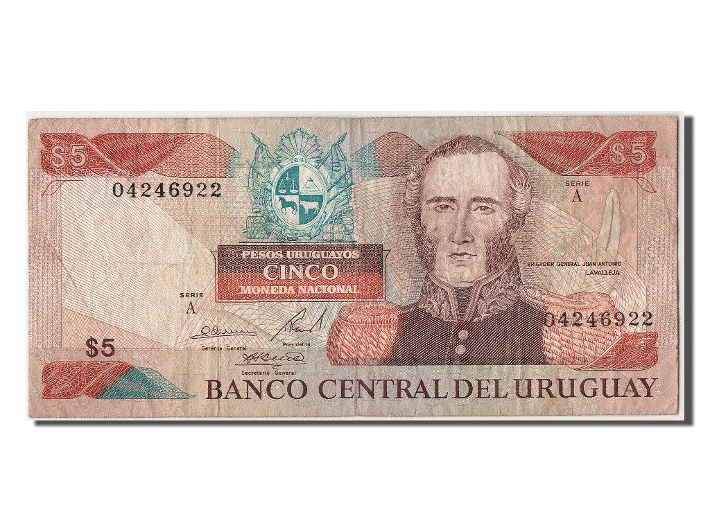 Uruguay, 5 Pesos Uruguayos, KM #73Aa, VF(30-35), 04246922