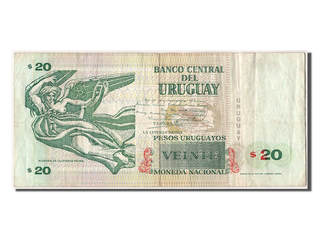 Uruguay, 20 Pesos Uruguayos, 1997, KM #74b, EF(40-45), 10837654