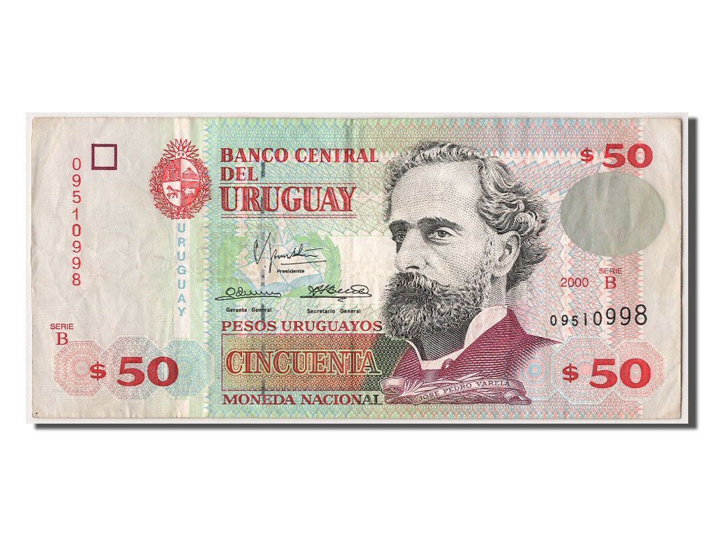 Uruguay, 50 Pesos Uruguayos, 2000, KM #75b, AU(50-53), 09510998