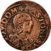Moneda, Francia, Double Tournois, 1638, BC+, Cobre, CGKL:746