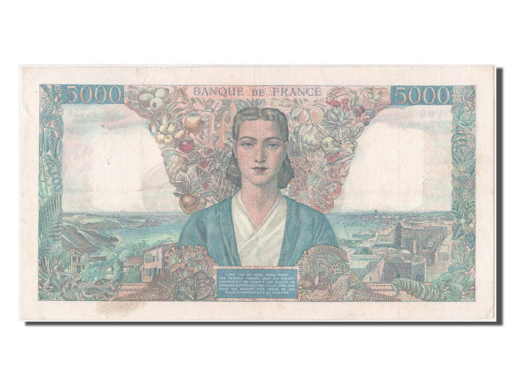 France, 5000 Francs, ...-1889 Circulated during XIXth, 1945, KM #103c,...