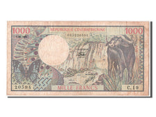 Central African Republic, 1000 Francs, 1984, KM #10, 1984-06-01, EF(40-45),...