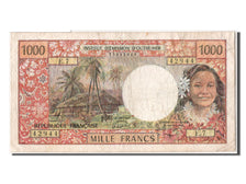 Tahiti, 1000 Francs, KM #27d, EF(40-45), E.7 42944