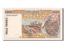West African States, 1000 Francs, 1997, KM #111Ag, AU(55-58), A 9784120597