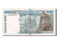 West African States, 5000 Francs, 1995, KM #713Kd, AU(55-58), K 9568903739
