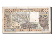 West African States, 1000 Francs, 1986, KM #707Kg, EF(40-45), B.013 K 467374