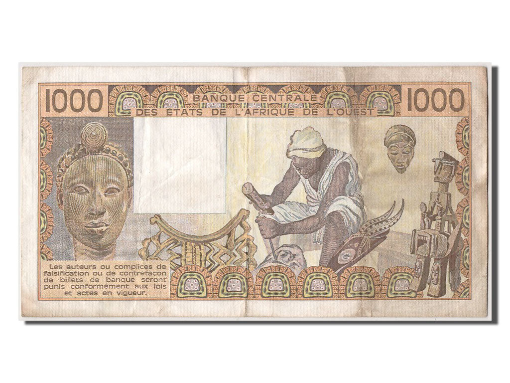 West African States, 1000 Francs, 1986, KM #707Kg, EF(40-45), B.013 K 467374
