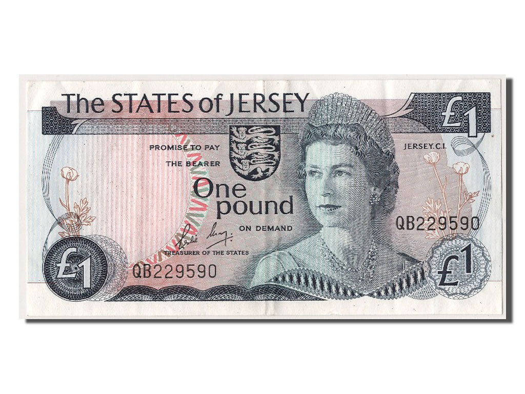 Jersey, 1 Pound, KM #11b, AU(55-58), QB229590