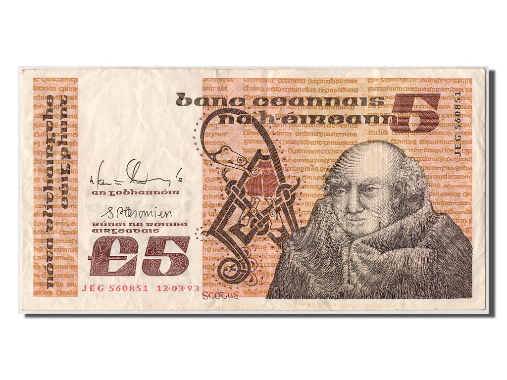 Banknote, Ireland - Republic, 5 Pounds, 1993, 1993-03-12, AU(50-53)