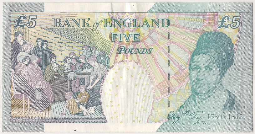 Billete, 5 Pounds, 2002, Gran Bretaña, EBC