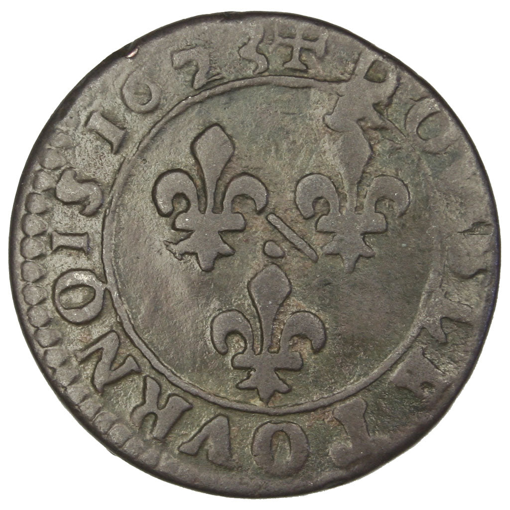 FRANCE, Double Tournois, 1623, Trévoux, VF(30-35), Copper, CGKL #728, 2.90