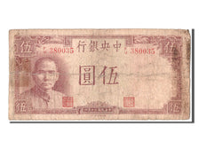 Banknote, China, 5 Yüan, 1941, VG(8-10)