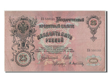 Billet, Russie, 25 Rubles, 1909, SUP