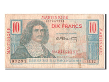 Martinique, 10 Francs, KM #28, EF(40-45), B.12 07291