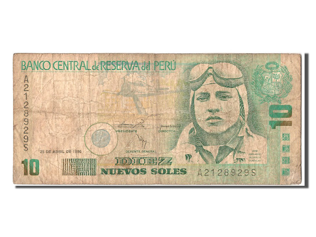 Peru, 10 Nuevos Soles, 1996, KM #163, 1996-04-25, VF(20-25), A2128929S