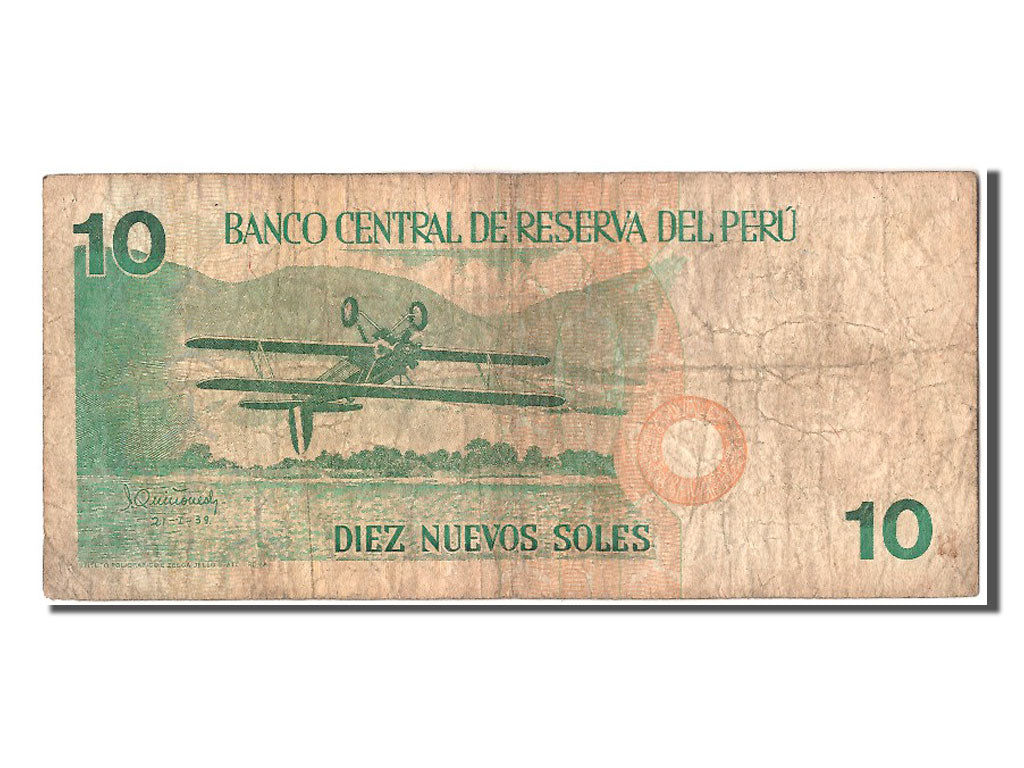 Peru, 10 Nuevos Soles, 1996, KM #163, 1996-04-25, VF(20-25), A2128929S