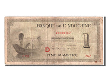 French Indo-China, 1 Piastre, KM #76b, VF(20-25), D 0756 767