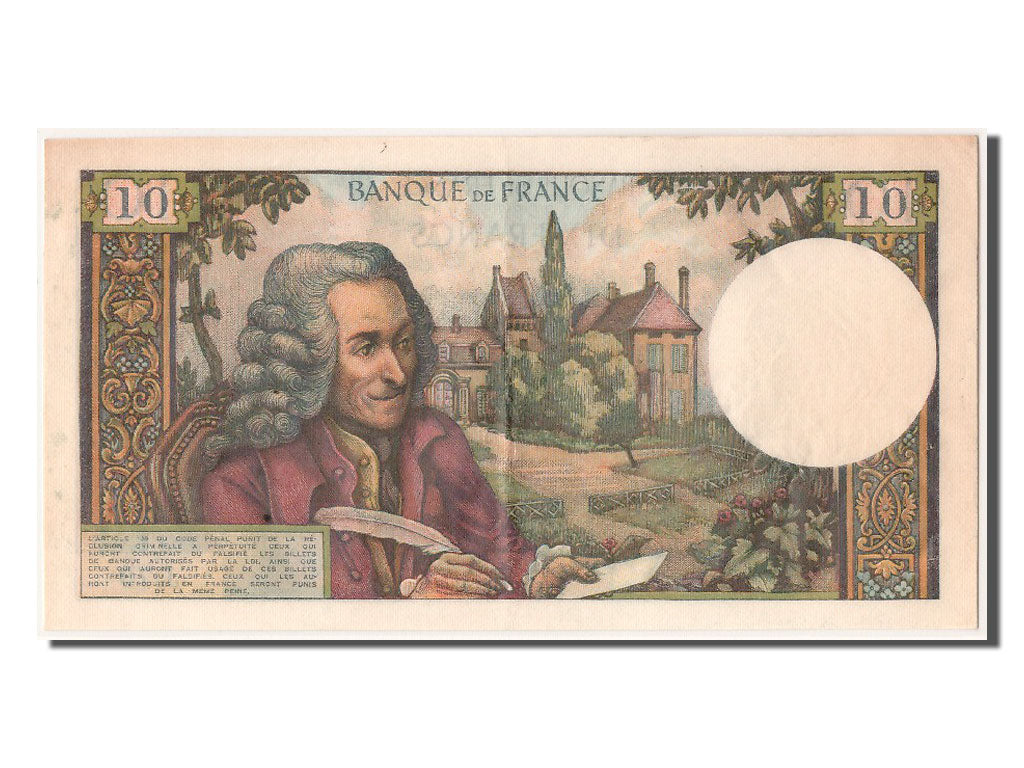 France, 10 Francs, 10 F 1963-1973 ''Voltaire'', 1964, KM #147a, 1964-02-06,...