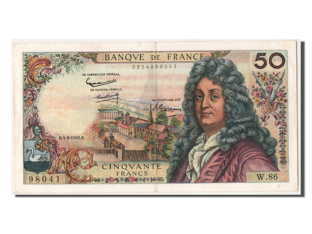 France, 50 Francs, 50 F 1962-1976 ''Racine'', 1965, KM #148a, 1965-03-04,...