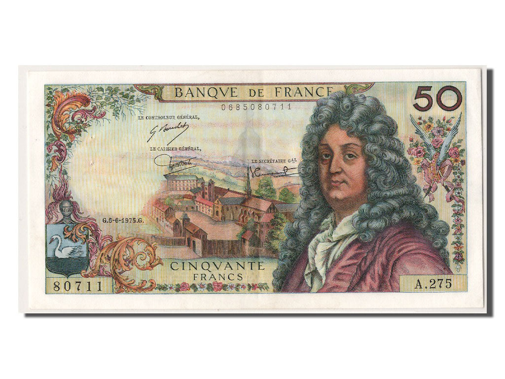 France, 50 Francs, 50 F 1962-1976 ''Racine'', 1975, KM #148e, 1975-06-05,...
