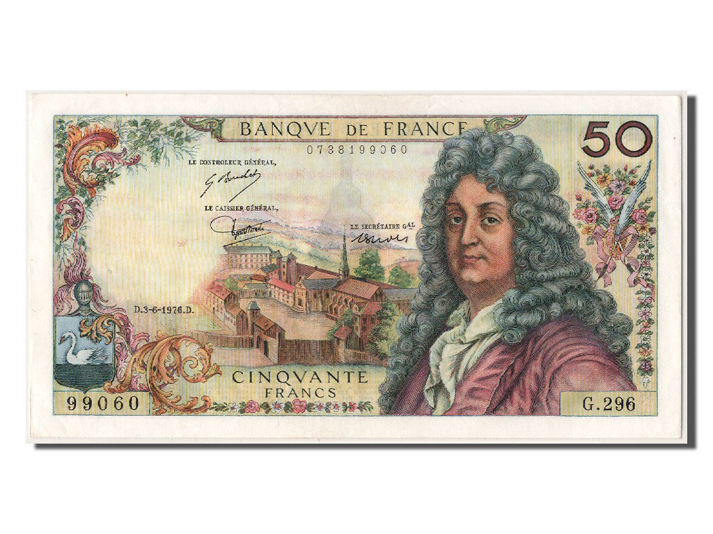 Francia, 50 Francs, 50 F 1962-1976 ''Racine'', 1976, KM:148f, 1976-06-03, SPL...