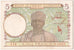 Banknot, Francuska Afryka Zachodnia, 5 Francs, 1943, 1943-03-02, AU(55-58)