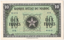 Morocco, 10 Francs, 1944, KM #25a, 1944-03-01, UNC(65-70), R1413 016