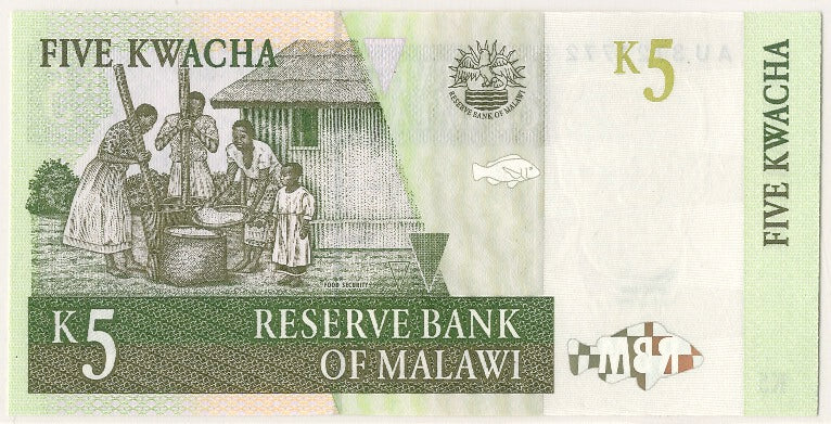 Banconote, Malawi, 5 Kwacha, 1997, 1997-07-01, FDS