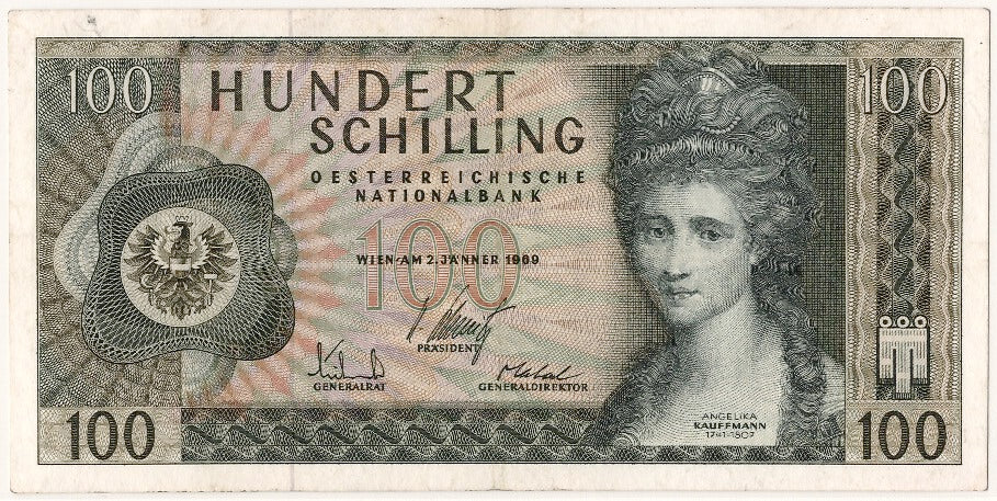 Banknote, Austria, 100 Schilling, 1969, 1969-01-02, AU(50-53)