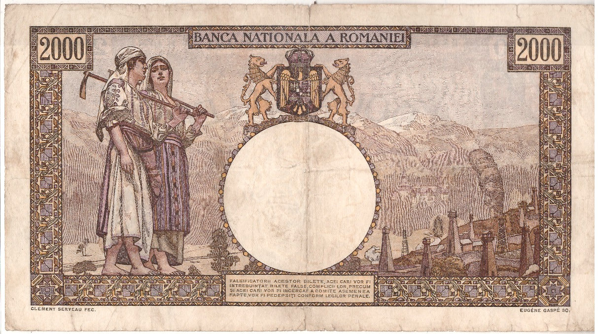 Romania, 2000 Lei, 1941, 1941-11-18, MB