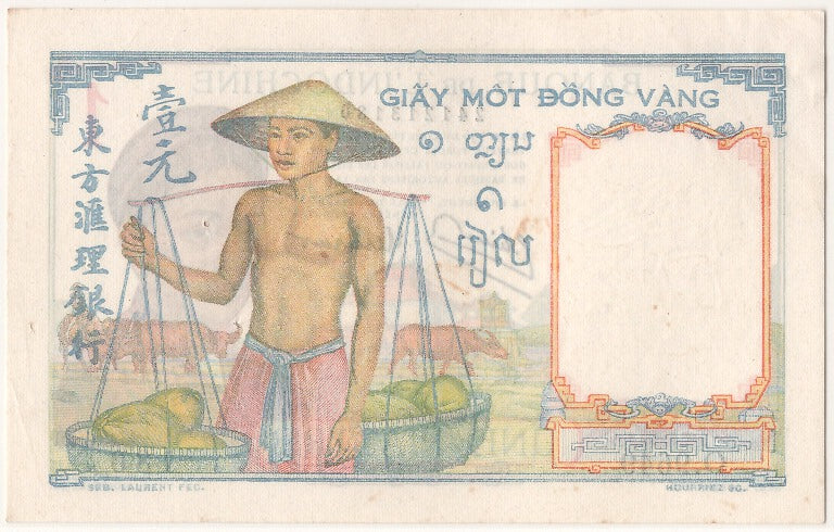 French Indo-China, 1 Piastre, KM #92, UNC(60-62), O.9649
