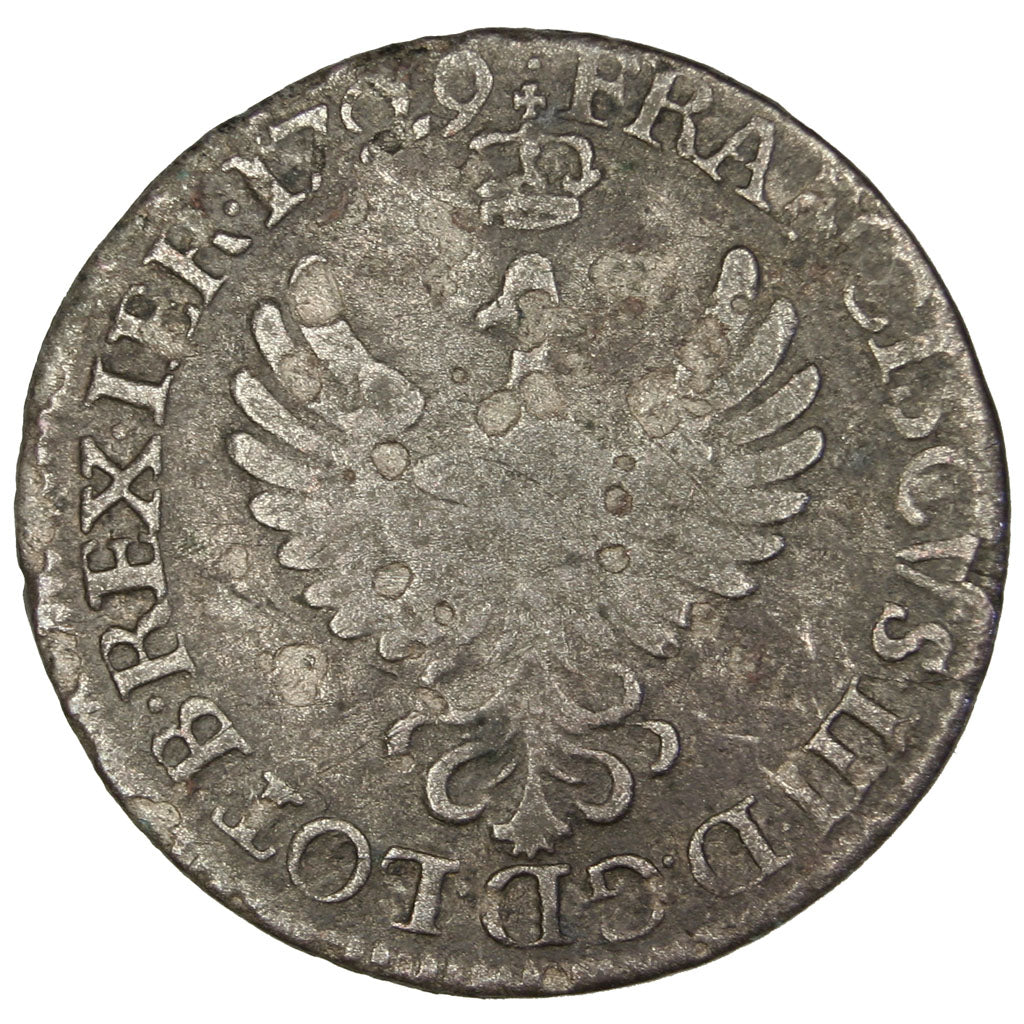 FRANCE, 30 Deniers, 1729, Nancy, VF(30-35), Billon, Boudeau #1597, 2.34