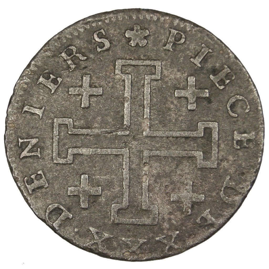 FRANCE, 30 Deniers, 1729, Nancy, VF(30-35), Billon, Boudeau #1597, 2.34