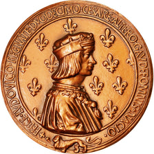 France, Medal, Anne de Bretagne et Louis XII, History, 1978, MS(63), Bronze