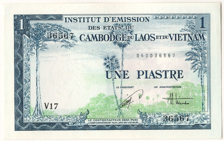 French Indo-China, 1 Piastre = 1 Dong, KM #105, UNC(65-70), V17 042036567